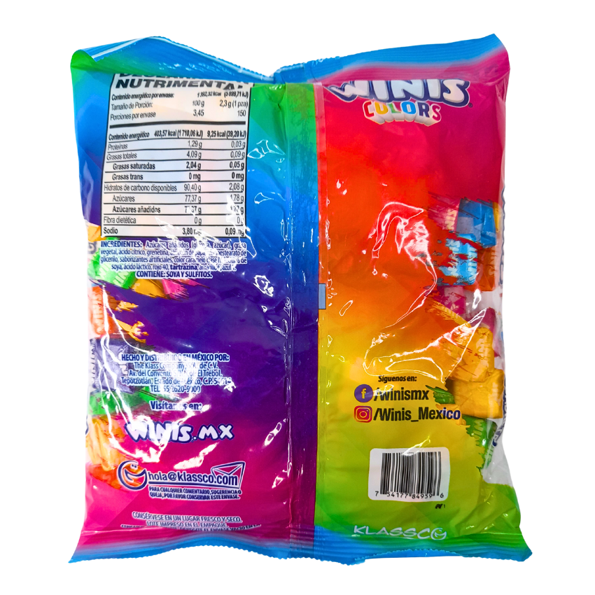 Winis Caramelo Suave Colors 150pz