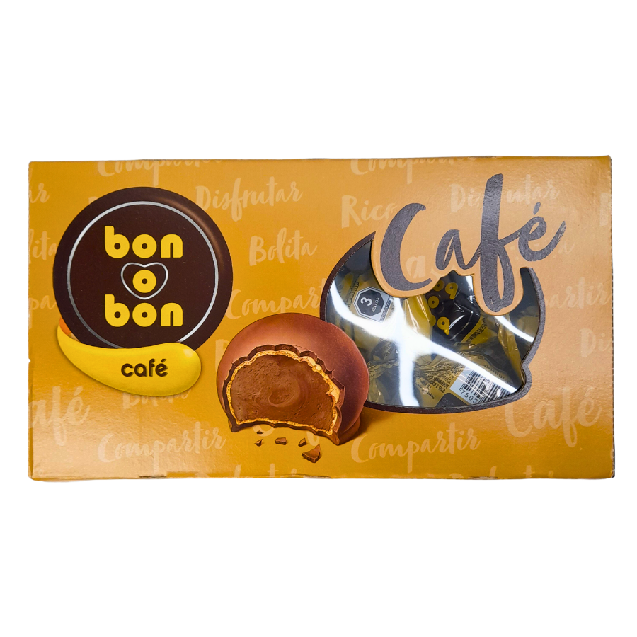 bombón con relleno sabor chocolate y café bon o bon arcor