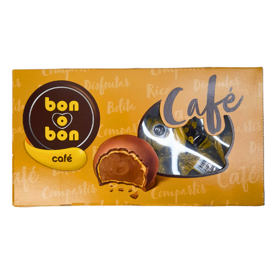 bombón con relleno sabor chocolate y café bon o bon arcor