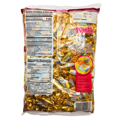 Caramelo Chicloso Super Natilla Sabor Nuez Bolsa Con 100 Piezas