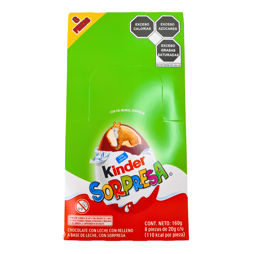 Ferrero Huevito Kinder Sorpresa Animales 8 Piezas