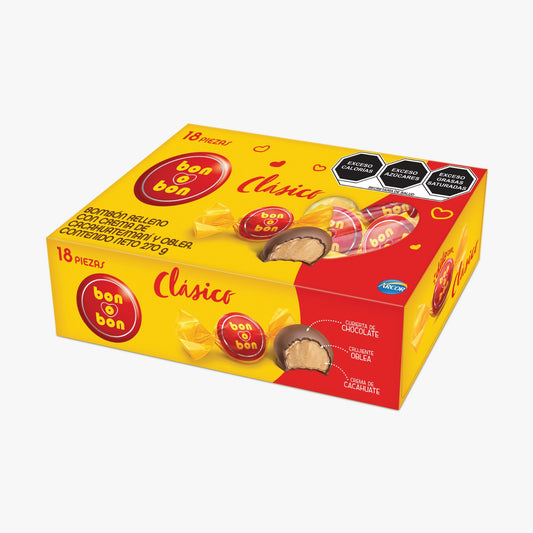 Arcor Bon O Bon Chocolate Con Leche 18pz