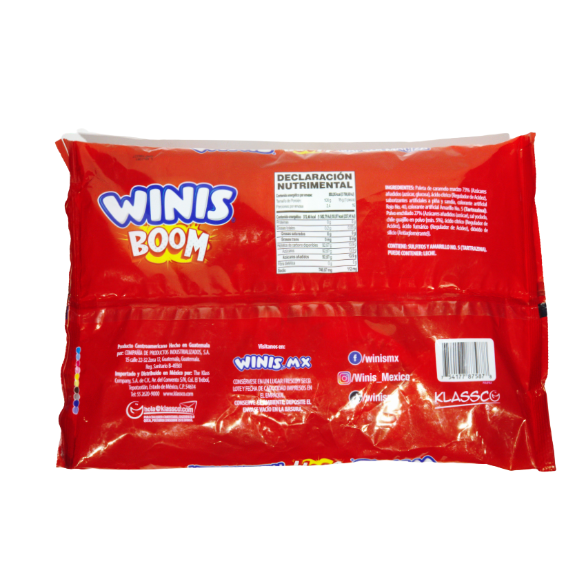 Winis Boom Paleta Sandía-Piña 16pz