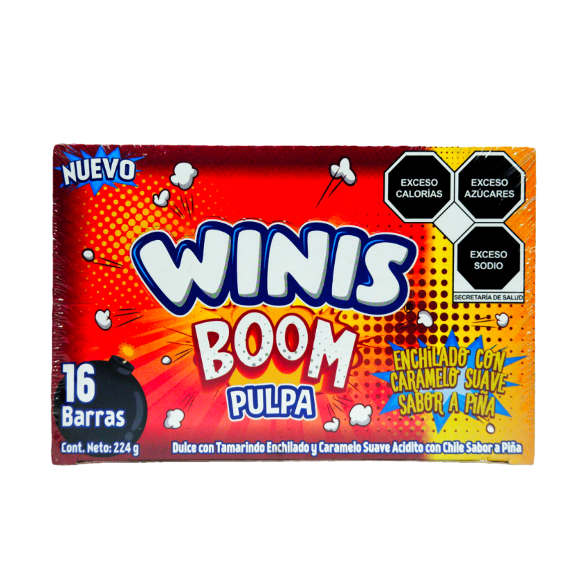 Winis Boom Pulpa Piña 16pz