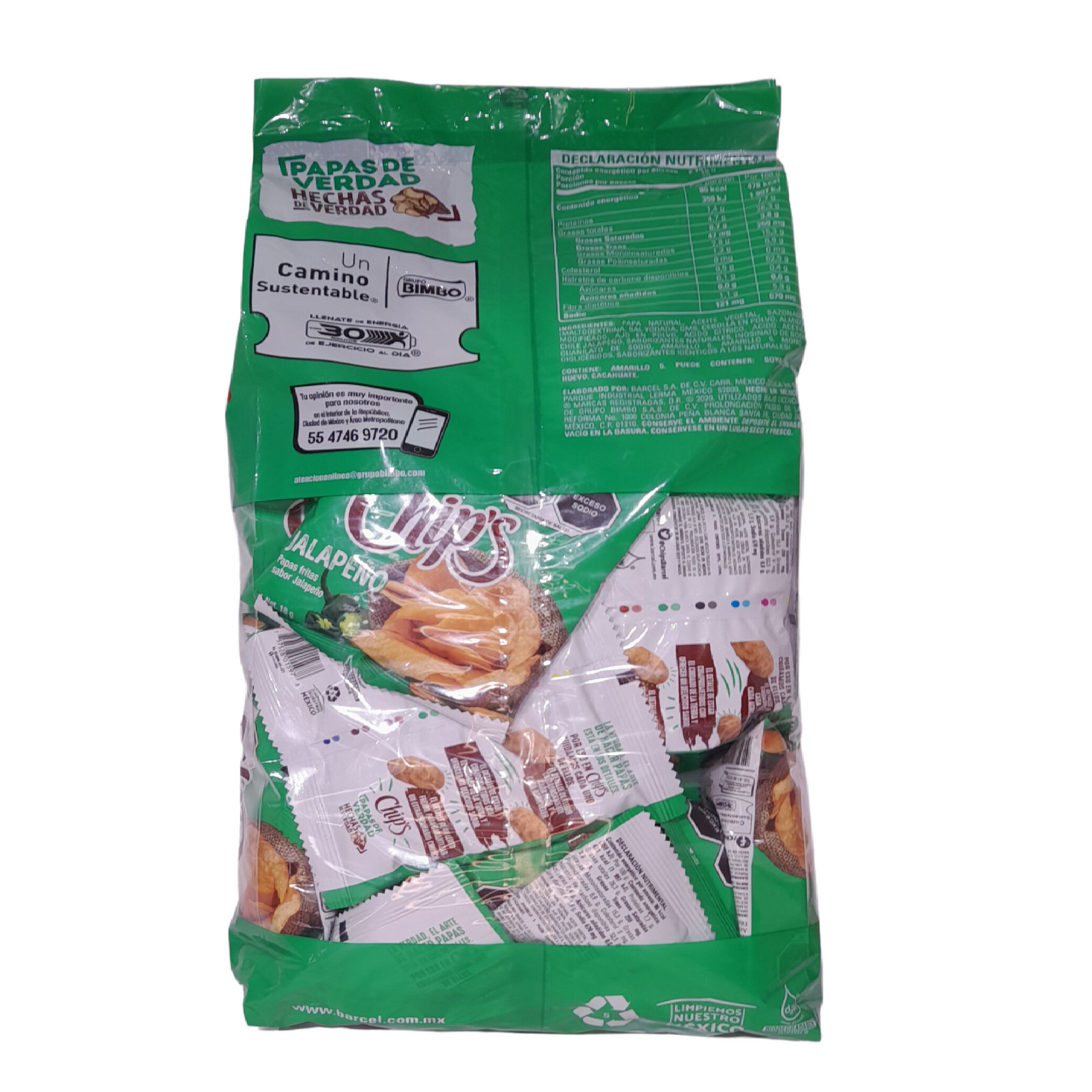 Mini Chips Jalapeño 25 Pack Barcel Dulcerías y Abarroteras Vázquez