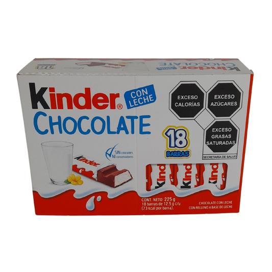 Ferrero Kinder Chocolate Con Leche 18pz