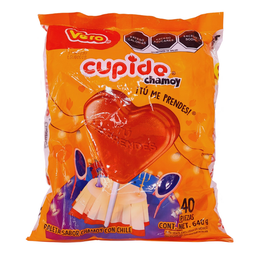 paleta caramelo macizo sabor chamoy cupido vero san valentín