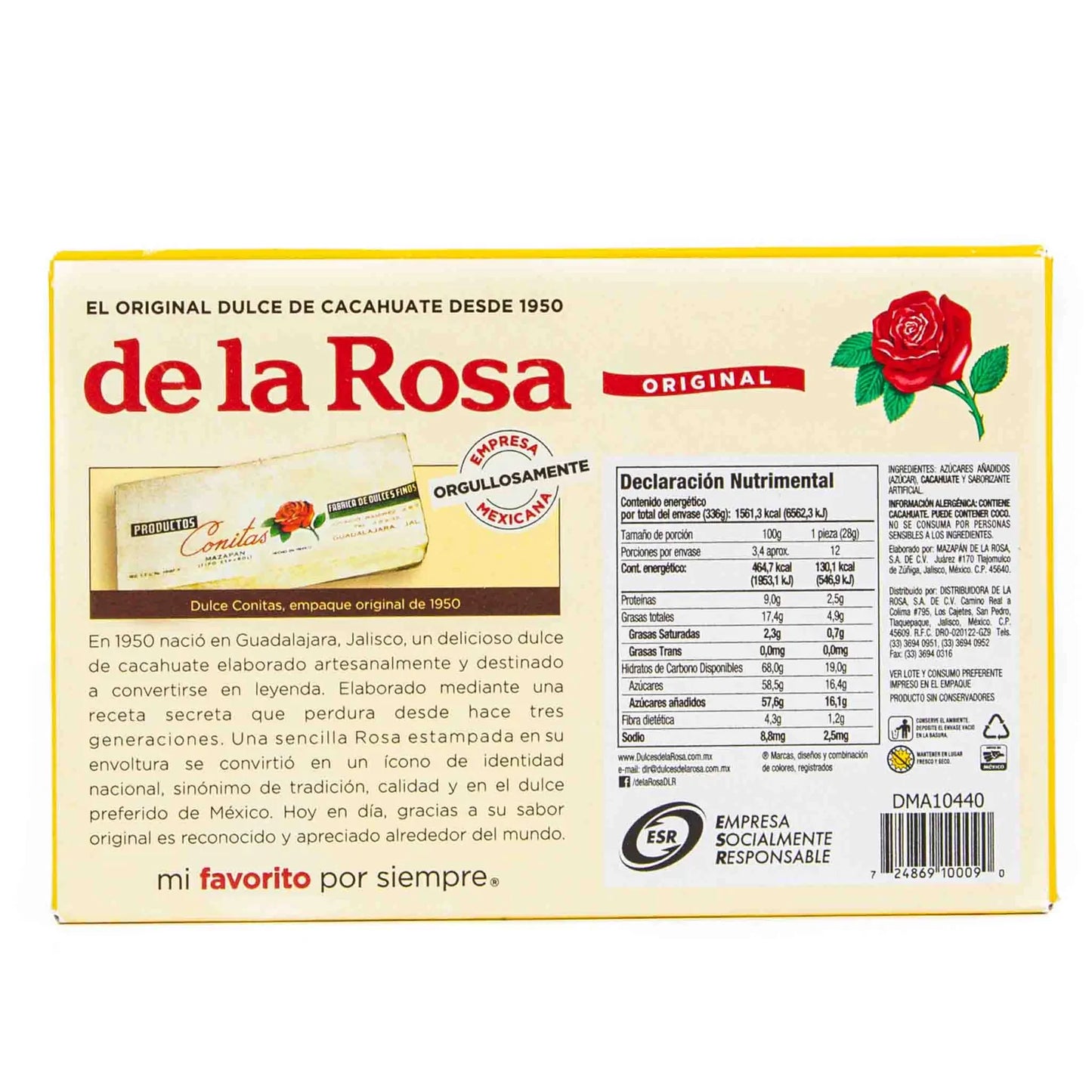 dulce de cacahuate comprimido mazapán de la rosa