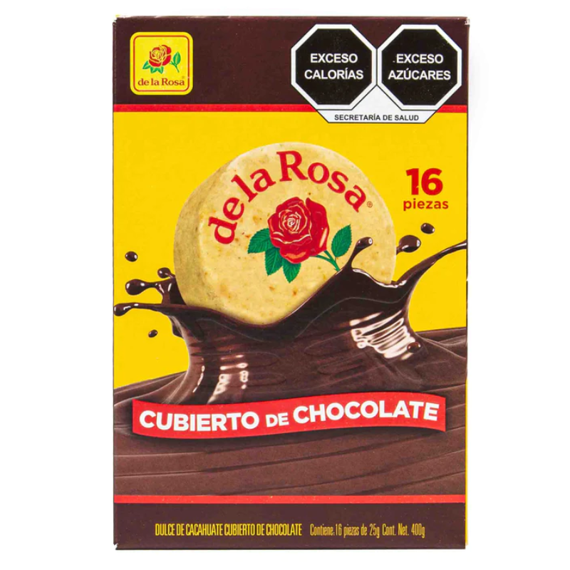 Mazapan dulce de cacahuate comprimido de la rosa cubierto de chocolate