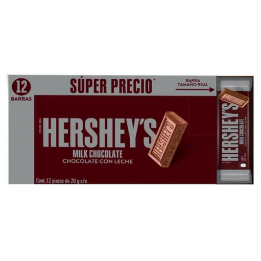 barra de chocolate cpon leche hershey's clásico 