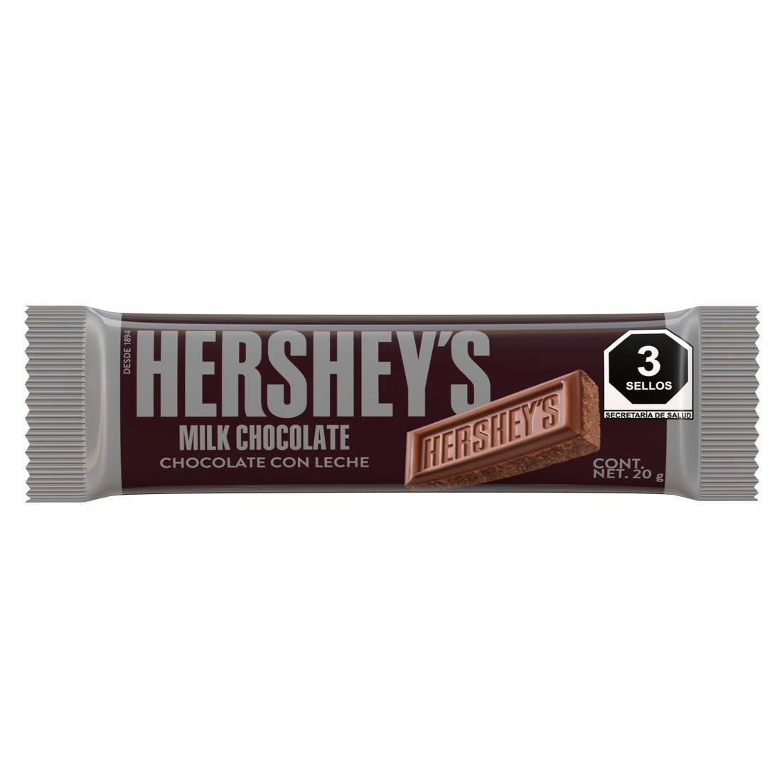 Barra Chocolate con Leche 12pz 20g. | Hershey's | Dulcerías Vázquez