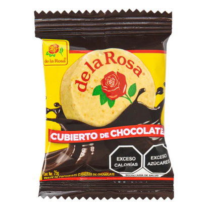 Mazapan dulce de cacahuate comprimido de la rosa cubierto de chocolate