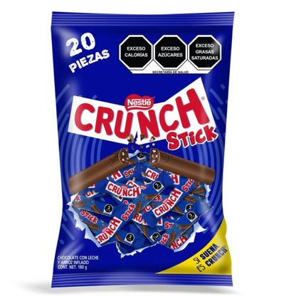 barra de chocolate con leche y arroz inflado crunch de nestlé