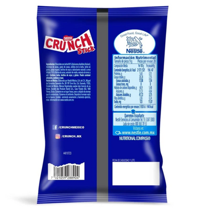 barra de chocolate con leche y arroz inflado crunch de nestlé