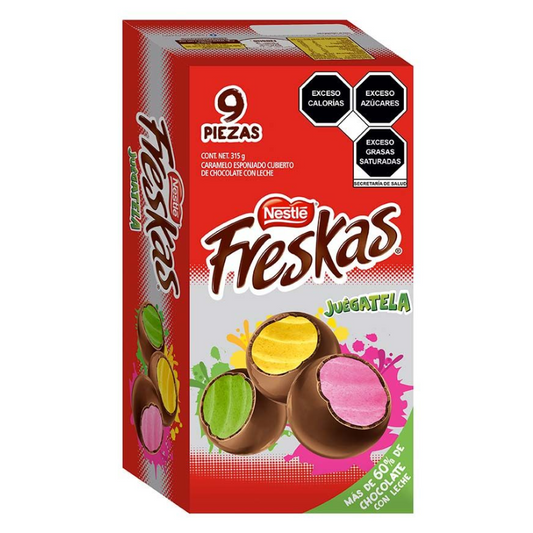 snacks de caramelo esponjado sabores frutales cubierto con chocolate kit kat nestlé