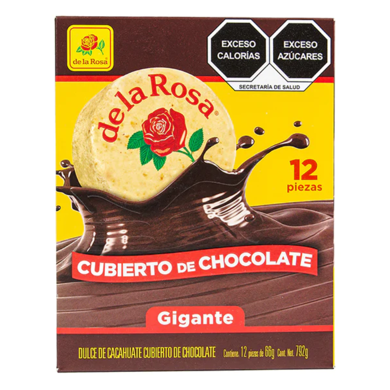 Mazapan dulce de cacahuate comprimido de la rosa cubierto de chocolate