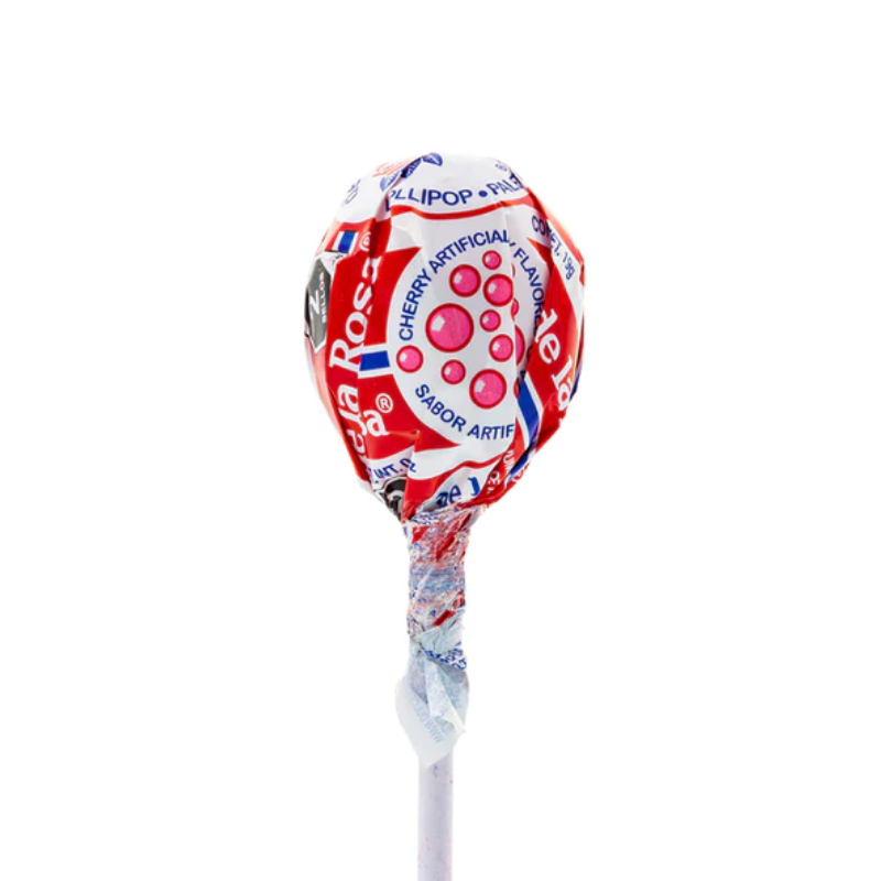 paleta de la rosa caramelo macizo sabor cereza