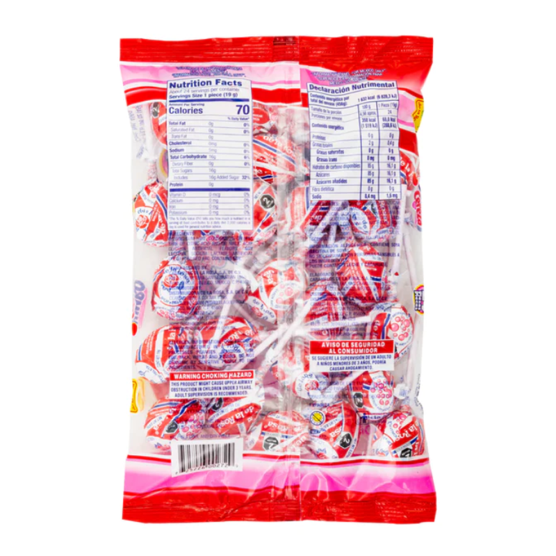 paleta de la rosa caramelo macizo sabor cereza