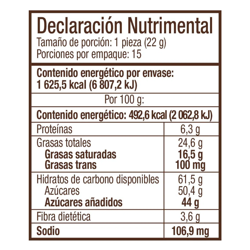 barquillo de galleta relleno de crema sabor avellana cubierto de chocolate y cacahuate